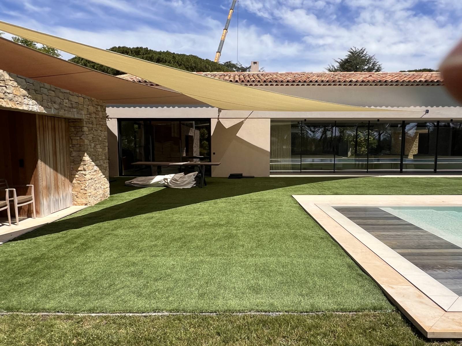 Voile d'ombrage piscine Antibes 