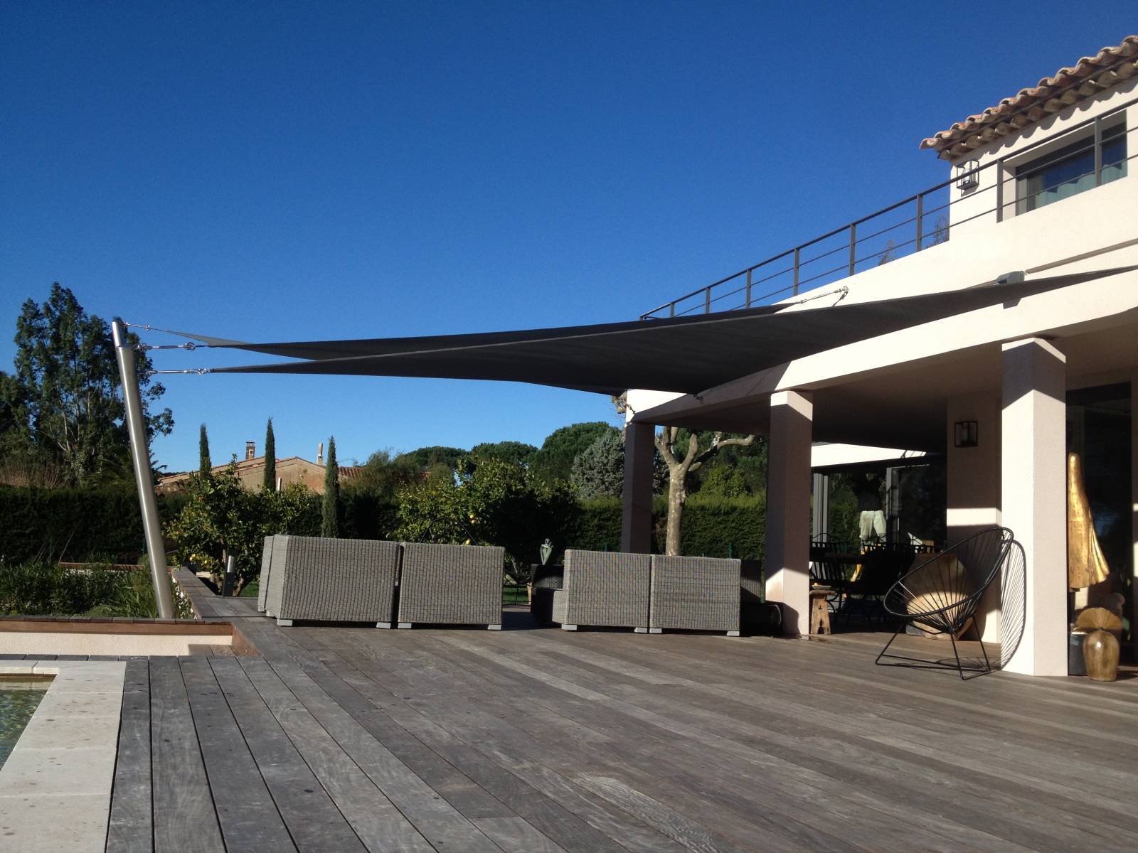 Installation de voile d'ombrage a Mougins près de cannes 