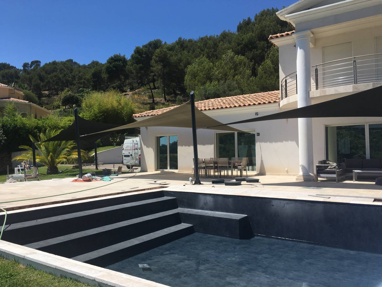 Voile d'ombrage sur mesure Ramatuelle 