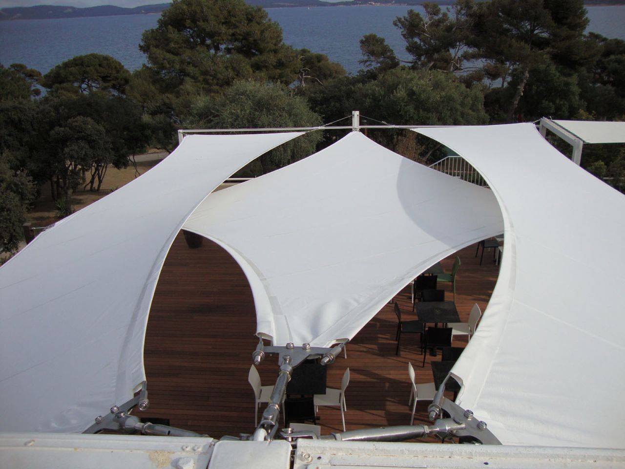 Etude de projet de voile d'ombrage à Cannes à proximité de Saint Raphael