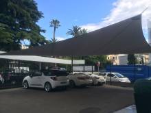 Voile d'ombrage pour parking a Cannes 06