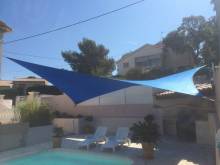 Voile d'ombrage architecturale pour Pool house dans les Alpes Maritimes et Var